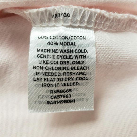 Rachel Parcell Pink Frosty Puff Bubble Sleeve Shirt MED Preppy Romantic Coquette - Picture 9 of 9